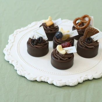Modelowanie czekoladowych ciast Orzechowymi desery rekwizyty do zdjęć dla smakoszy Ślubne dekoracje ortopedycznych ciasta
