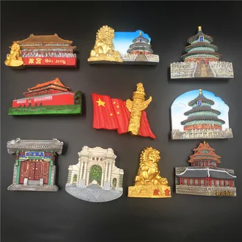 Magnes na lodówkę Pamiątka Tiananmen Świątynia Nieba, Pałac Muzeum Ogród Tsinghua Magnesy Na Lodówkę w stylu Chińskim