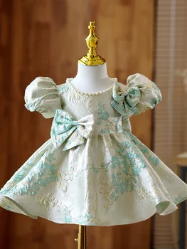 Hiszpańskie Sukienka z Kwiatowym Wzorem Dla Dziewczyn, Dzieci Królewskie Suknie Księżniczki W stylu Lolita, Sukienka Na Urodziny i Chrzciny, Butik Odzieży Dla Dziewczyn