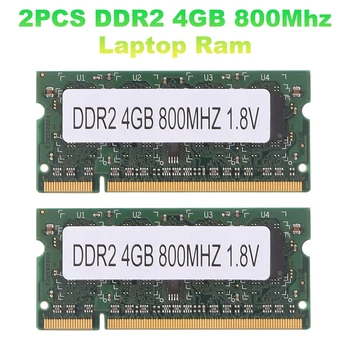 2SZT DDR2 4 GB 800 Mhz pamięć Ram notebooka PC2 6400 2RX8 200 Kontaktów SODIMM Pamięci laptopa AMD