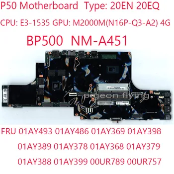 Płyta główna P50 BP500 NM-A451 do notebooka Thinkpad P50 20EN 20EQ Procesor: E3-1535U procesor GRAFICZNY: M2000M 4G 100% TEST ok