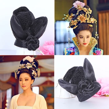 Wu Zetian akcesoria do cosplay w formie rocznika włosów dynastii Tang kobiecy makijaż cesarzowa cosplay włosy królowa włosy